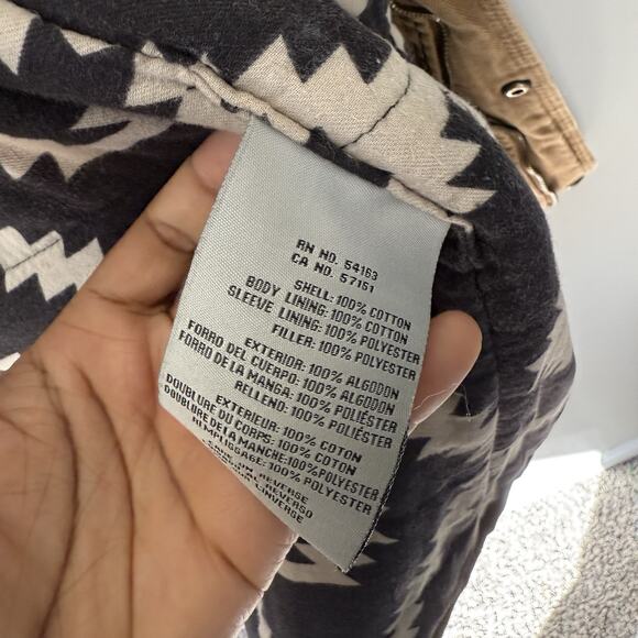 Levis Canvas Field Jacket Mens M Brown Aztec Blanket Lining Chore Military - Picture 6 of 6